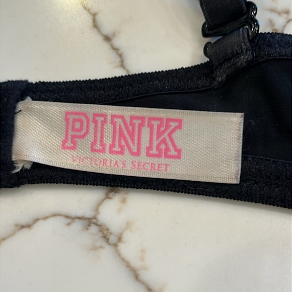 PINK Victoria's Secret padded, underwire & push up Black Bra. 32A - Picture 5 of 8